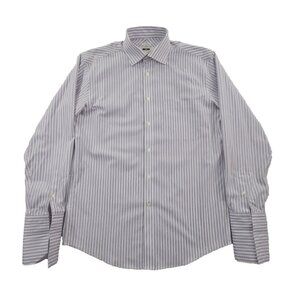 Joseph Abboud Shirt Men's 15 1/2 - 35 Purple Stripe Egyptian Cotton No Iron EUC